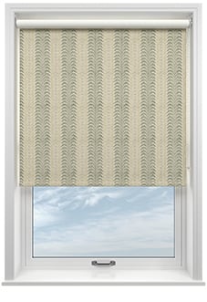 Land & Shore Fintra Stripe (Blackout), Green - Roller Blind
